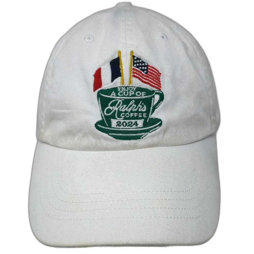 Polo Ralph Lauren Baseball Cap White One Size Ralphs Coffee 2024 Flags Hat